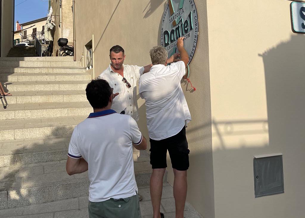 Sartoria Su Misura Capoliveri Inaugurazione - Inauguration: Bespoken Tailoring in Capoliveri, Porto Azzurro, Portoferraio Elba Toscani Italy