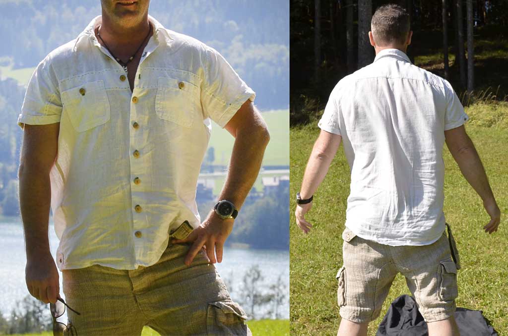 Camicia in tessuto di lino biologico  