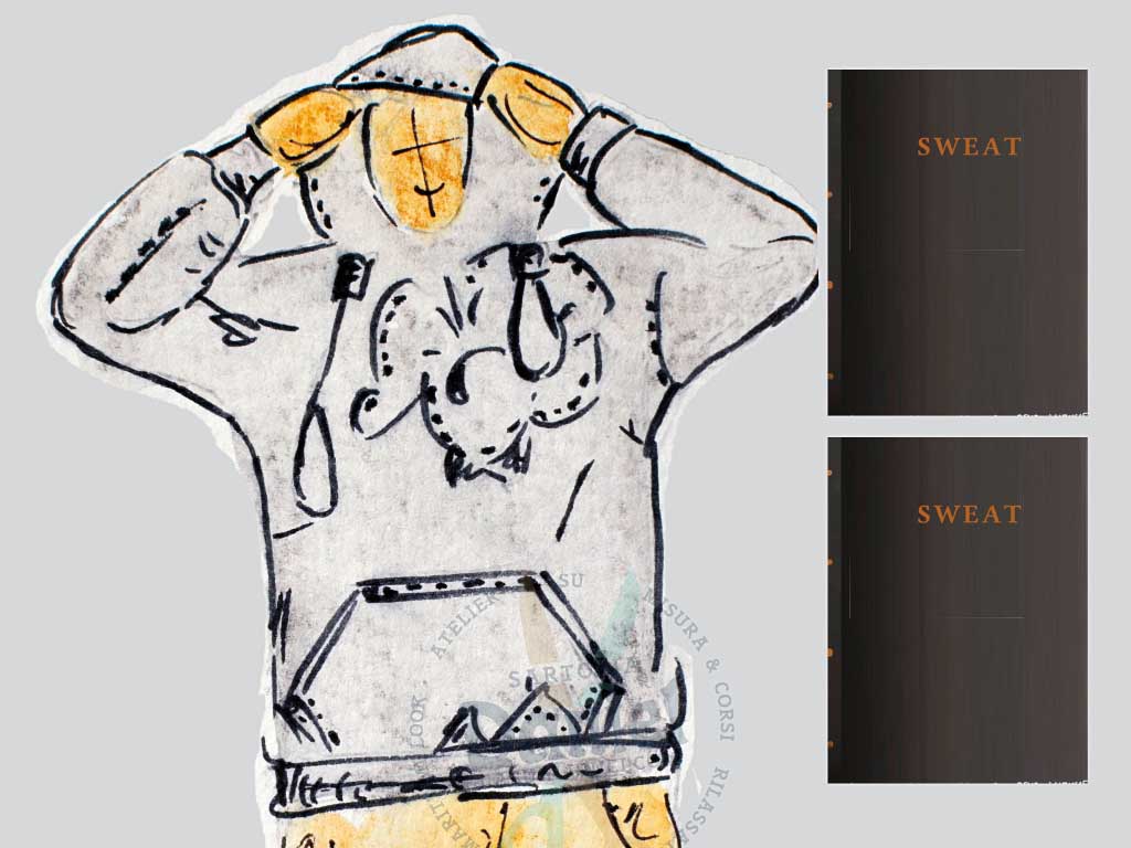 Gemütlicher Hoodie mit handwerklicher Applikation, von Hand bestickt  …