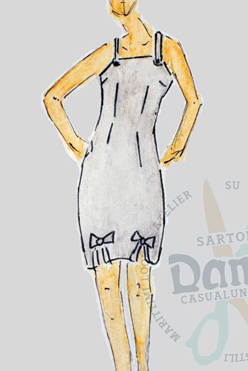 Bezauberndes kurzes Cocktailkleid mit zwei Schleifen und Trägern  