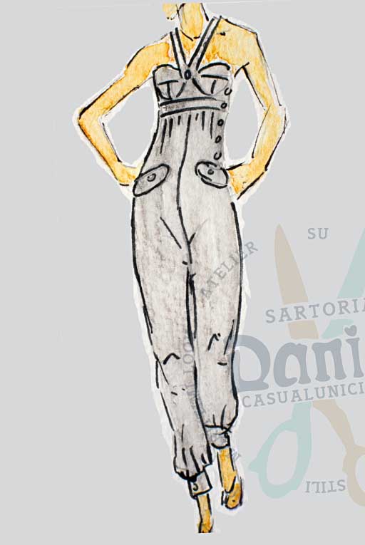 Faszinierender Jumpsuit mit seitlicher Knopfleiste