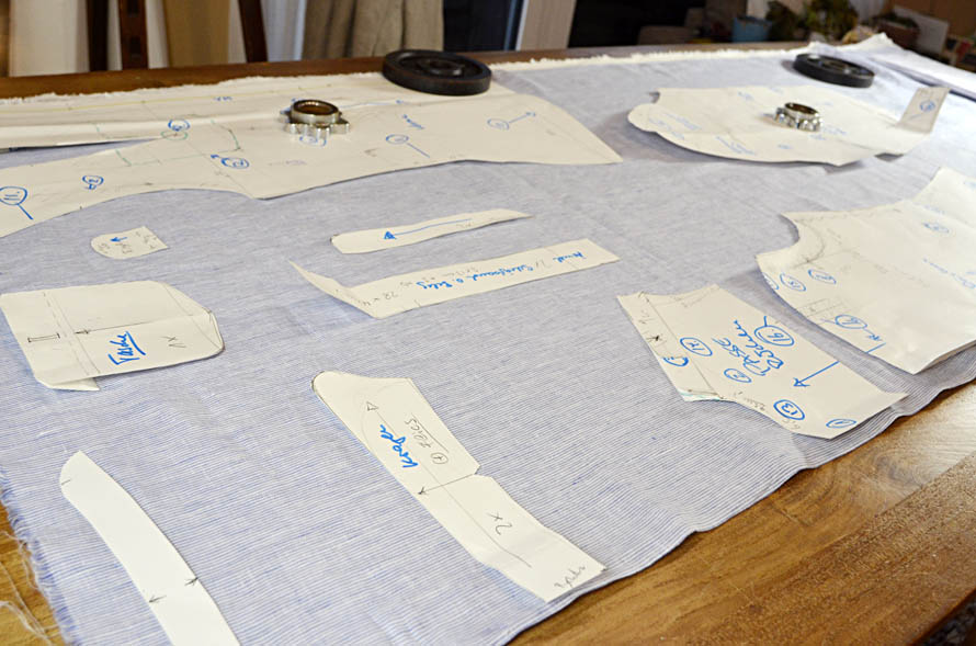 Taglio di una blusa da donna